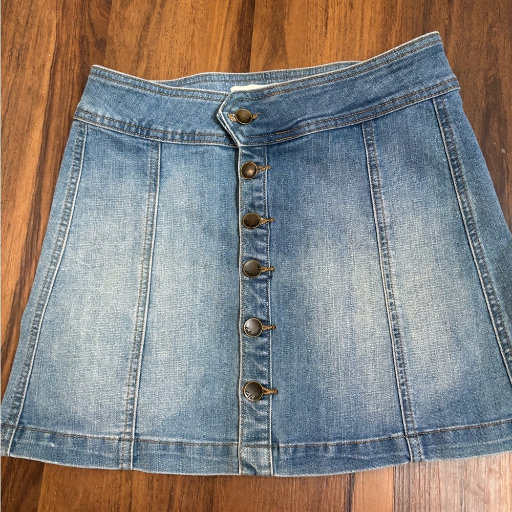 Classic Blue Denim Mini Skirt